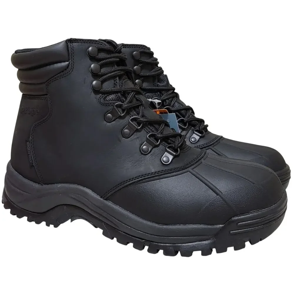 Propet Men Blizzard Mid Lace Up Insulated Winter Boots Size US 11W Black